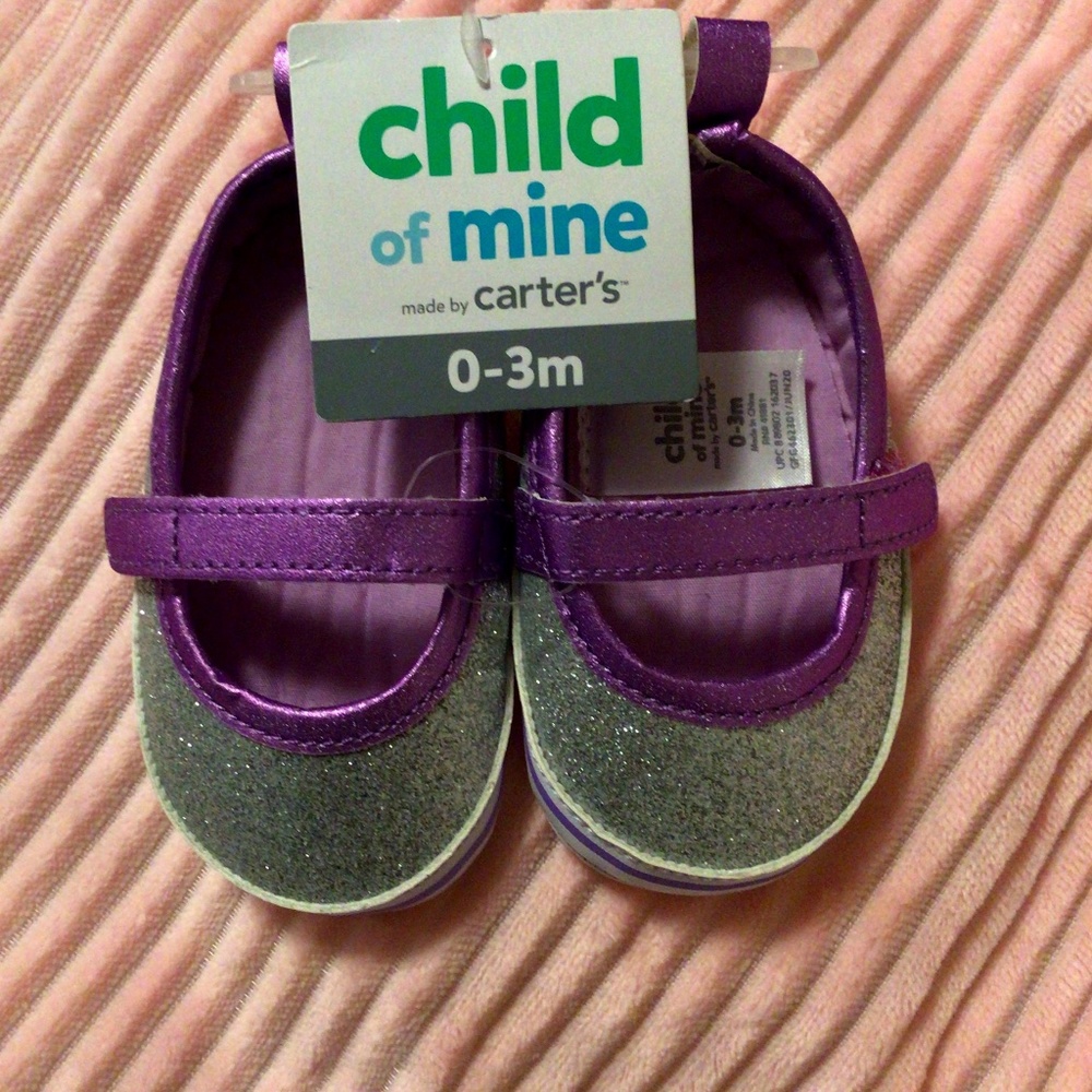 Carter’s Sparkle/Purple Baby Shoes SZ0-3M